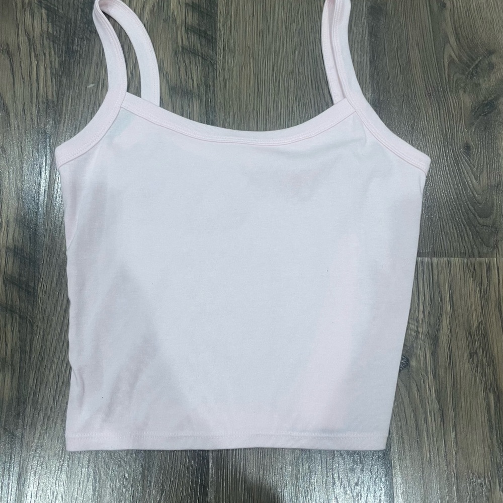 Pacsun Pink Sleeveless Fitted Crop Tank Top